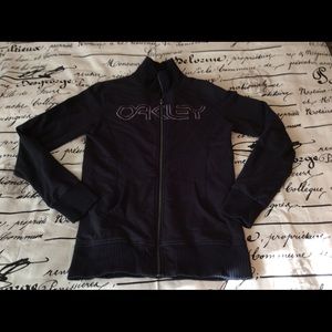 Women's Oakley Black Zip Up Track Jacket
